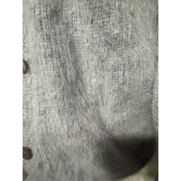 Rafique Angora Rabbit hair lambswool blend sweater button front S - Picture 6 of 10